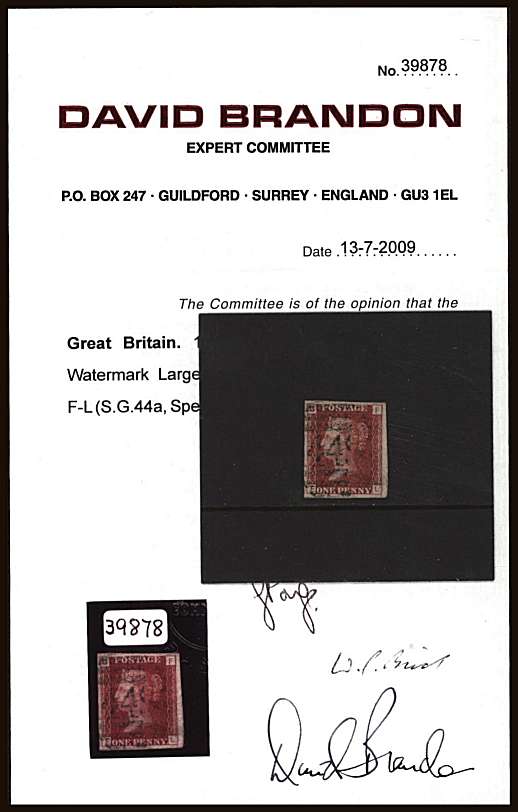 Treasure Chest British Stamps Item - SG 44a - Queen Victoria