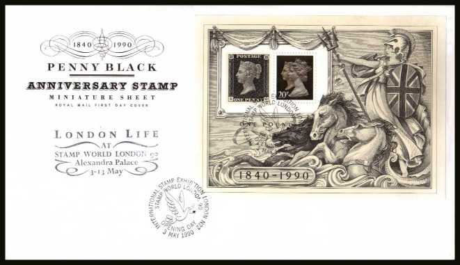 Great Britain 1990 FDC Cover Queen's Export Technology Northampton Penny Black 