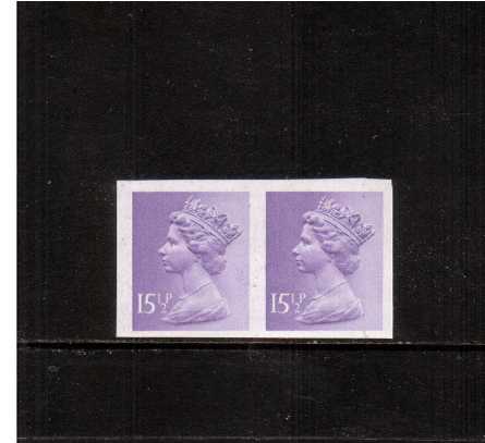 view larger image for SG X948a (1981) - 15½p Pale Violet - Phosphorised Paper<br/>A superb unmounted mint imperforate pair.