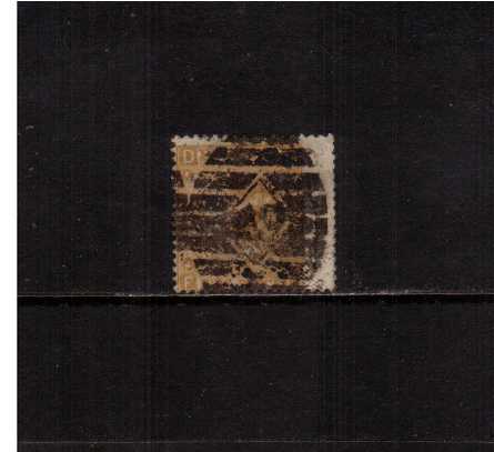 view larger image for SG 110 (1867) - 9d Straw with wing margin from Plate 4 lettered ''F-D''. A sound used stamp with a rather heavy cancel. SG Cat £325
<br/><b>X2X</b>