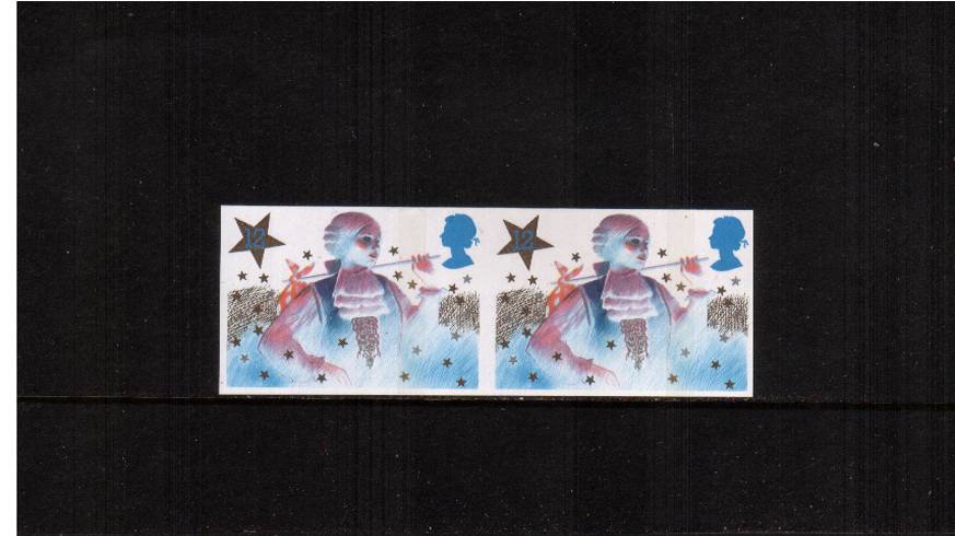 view larger image for SG 1303a (1985) - Christmas<br/>
The 12p stamp in a superb unmounted mint IMPERFORATE horizontal pair. <br/>Six pairs known. <b/r>SG Cat £1400 
<br/><b>ERRX</b>