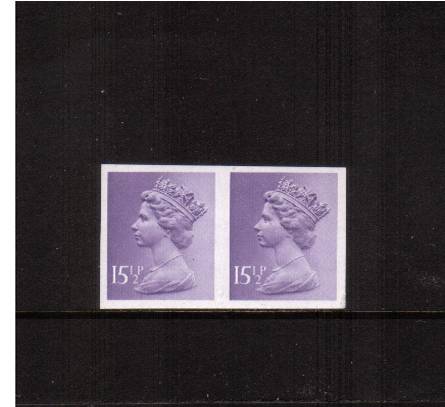 view larger image for SG X948a (1981) - 15½p Pale Violet - Phosphorised Paper
<br/>
A superb unmounted mint horizontal <b>IMPERFORATE</b> pair.<br/>SG Cat £200


<br/><b>ERRX</b>