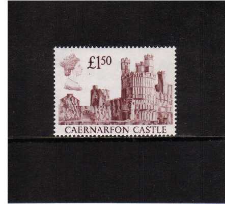 view larger image for SG 1411 (18 Oct 1988) - £1.50 Maroon - 'White Head' Castle