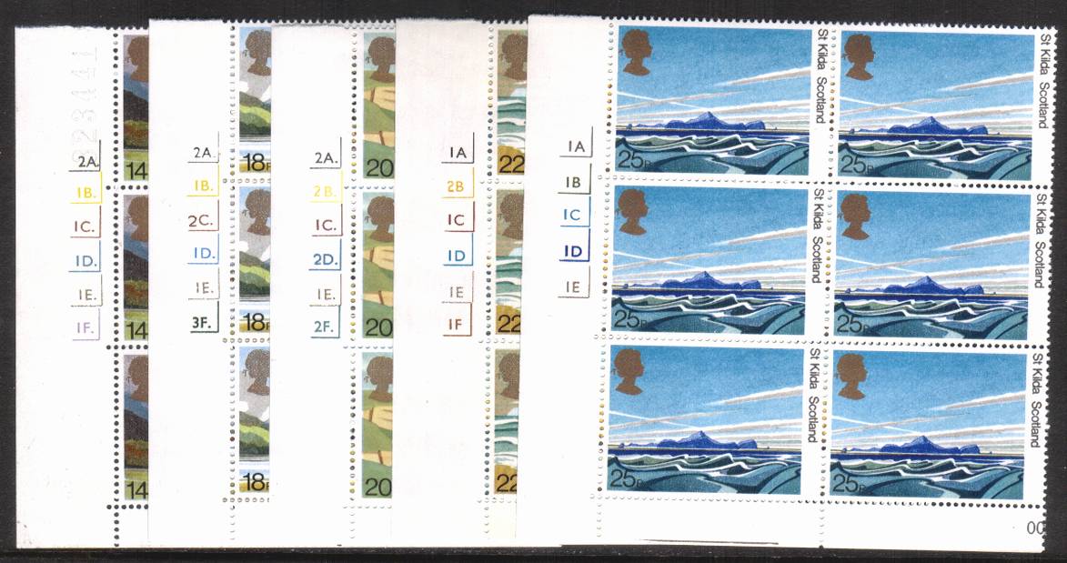 view larger image for SG 1155-1159 (1981) - National Trust<br/>
Set of five in superb unmounted mint cylinder blocks of six 	