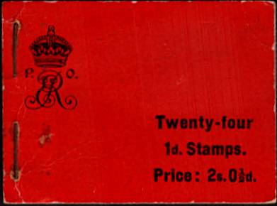British Stamps Edward 7th Booklets Item: view larger image for SG BA1 (1904) - 2/- Edward 7th Booklet. The first ever GB booklet in reasonable condition with each pane watermark inverted. SG Cat for the panes £1300 or for normal book £500 
<br/><b>QQC</b>