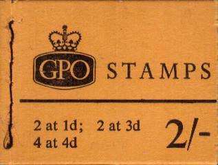 British Stamps QE II Stitched Pre Decimal Booklets Item: view larger image for SG N24p (1966) - 2/- Booklet<br/>
PHOSPHOR - Dated April 1966 
<br/><b>QJK</b>