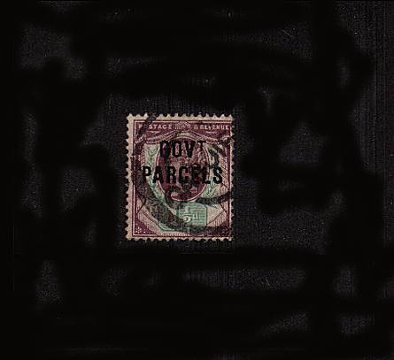 view larger image for SG O65 (1887) - <b>GOVERNMENT PARCELS</b><br/>
1½d Dull Purple and Pale Green.<br/>
A good sound used stamp.<br/>
SG Cat £30


<br/><b>QBQ</b>