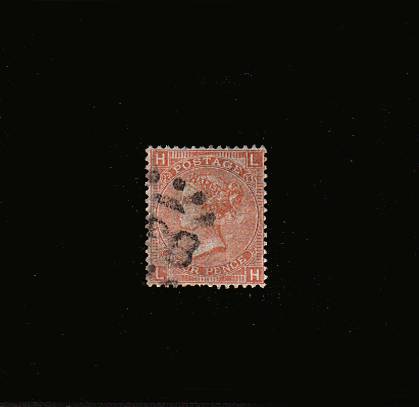 view larger image for SG 94 (1872) - 4d Vermilion from Plate 13 lettered ''L-H''
<br/>A lightly used stamp with minor faults
<br/>SG Cat £75
<br/><b>QEQ</b>