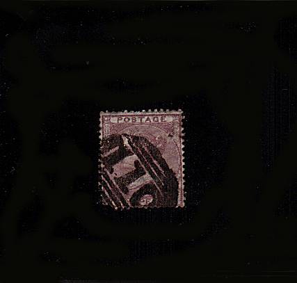 view larger image for SG 69 (1856) - 6d Deep Lilac
<br/>A  used stamp with damaged SW corner.
<br/>SG Cat £175
<br/><b>QEQ</b>