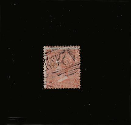 view larger image for SG 93 (1870) - 4d Pale Vermilion from Plate 12 <br/>lettered ''B-D'' 
<br/>A sound used stamp cancelled with an ''A26'' for MALTA but with some nibbled pefs at foot.
<br/>SG Cat £75
<br/><b>QEQ</b>