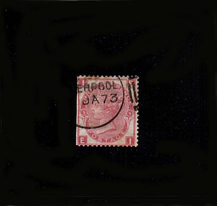 view larger image for SG 103 (1872) - 3d Rose from Plate 9 lettered 'E-I'.<br/>
A good used stamp with cut down wing margin at left.
SG Cat £70
<br/><b>QEQ</b>