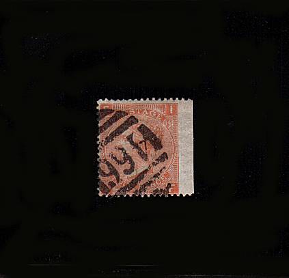 view larger image for SG 94 (1873) - 4d Vermilion from Plate  14
lettered 'I-F'
<br/>A good used stamp with a straight edge wing margin cancelled with a ''466'' for LIVERPOOL. 
<br/>SG Cat £110
<br><b>QEQ</b>