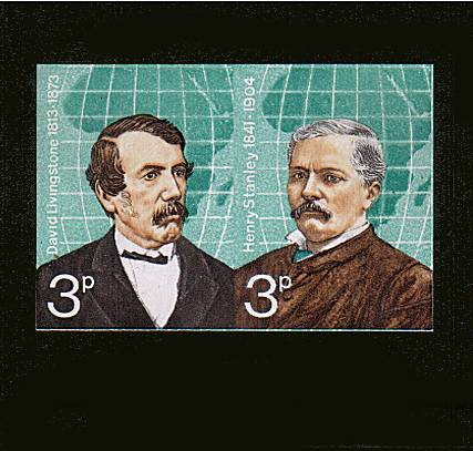 view larger image for SG 923var-924var (1973) - British Explorers<br/>
A superb unmounted mint completely <b>IMPERFORATE PAIR and MISSING HEADS</b> superb unmounted mint.<br/>
Not listed in GIBBONS but listed in PEIRRON 2005 at £500 a pair and stating 50 pairs from the proof sheet. <br/><b>QWD</b>
