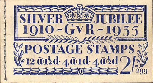 British Stamps George 5th Booklets Item: view larger image for SG  BB16 (1935) - 2/- Silver Jubilee Booklet<br/> Edition number 301 in superb fresh contition.<br/>SG Cat £90
<br/><b>QWD</b>