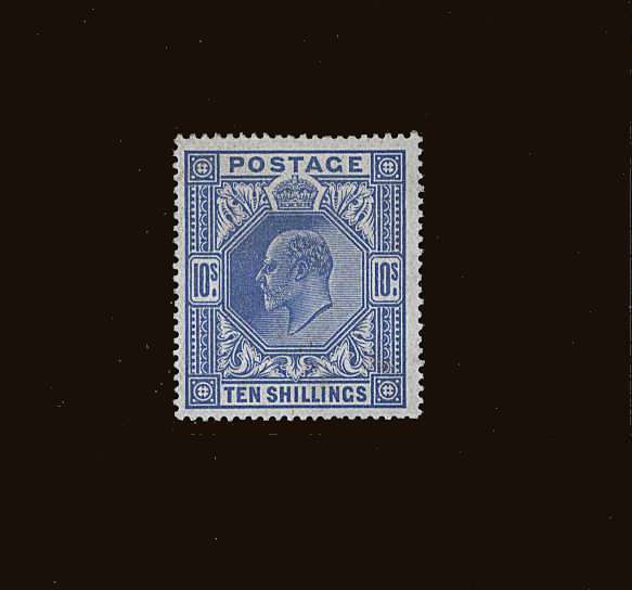 view larger image for SG 319 (1912) - <b>10/- Blue - Somerset House</b><br/>
A lovely superb unmounted mint bright and fresh single.<br/>A little gem!
<br/>SG Cat £2100.00

<br/><b>QQB</b>
