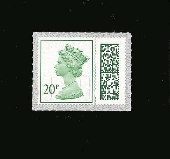 view larger image for SG V4720 (4 April 2022) - 20p Bright Green
<br/>Barcoded - Data Matrix Sheet stamp - Cartor
<br/><b>SOURCE CODE: DATE: M22L</b><br/>