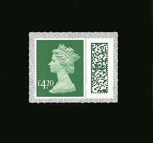 view larger image for SG V4630 (4 April 2022) - £4.20 Bright Green
<br/>Barcoded - Data Matrix Sheet stamp - Cartor
<br/><b>SOURCE CODE: DATE: M22L</b><br/>