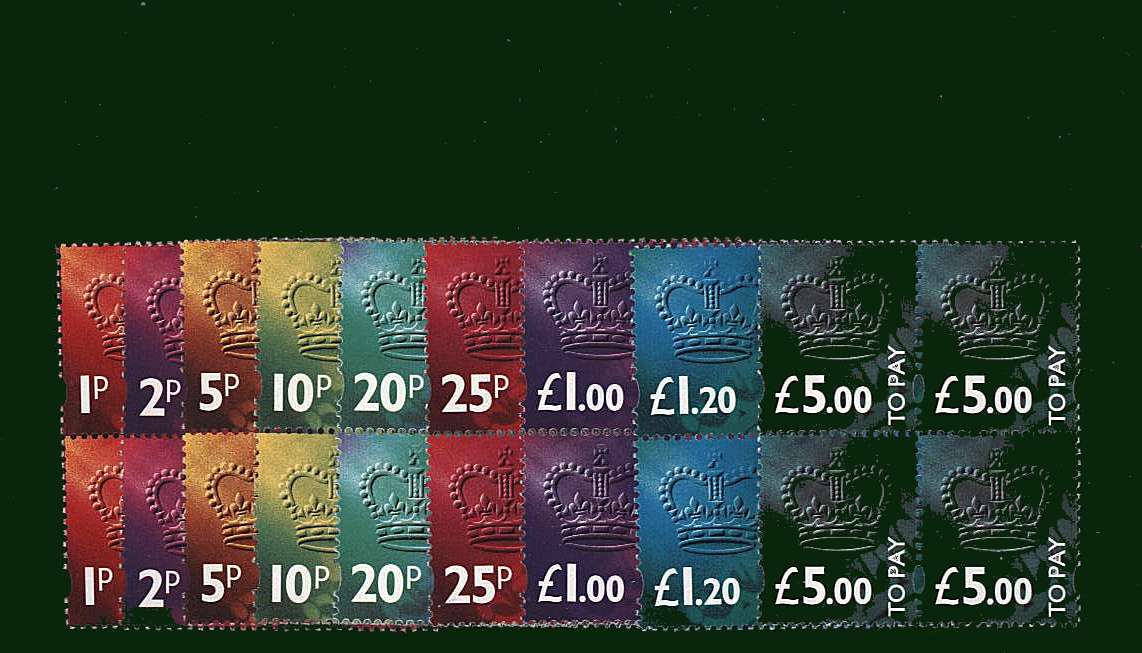 view larger image for SG D102-D110 (1994) - The Postage Due complete set of nine<br/>in superb unmounted blocks of four.<br/>difficult, if not impossible to find in blocks!