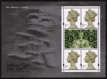 view larger image for SG MS2147 (23 May 2000) - 'Stamp Show 2000'  - 'Her Majestys's Stamps' minisheet