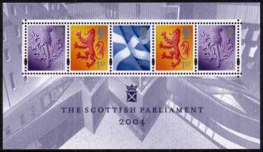 view larger image for SG MSS152 (5 Oct 2004) - Opening of New Scottish Parliament minisheet