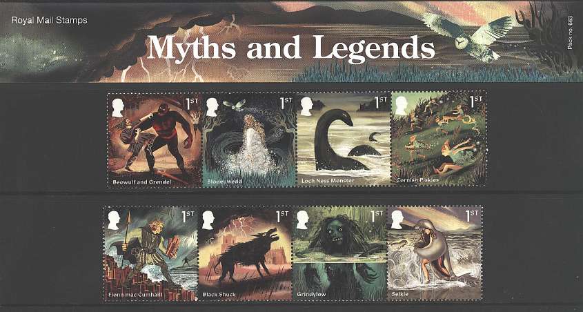 Stamp Image: view larger back view image for Myths and Legends<br/><br/>
Pack: 663