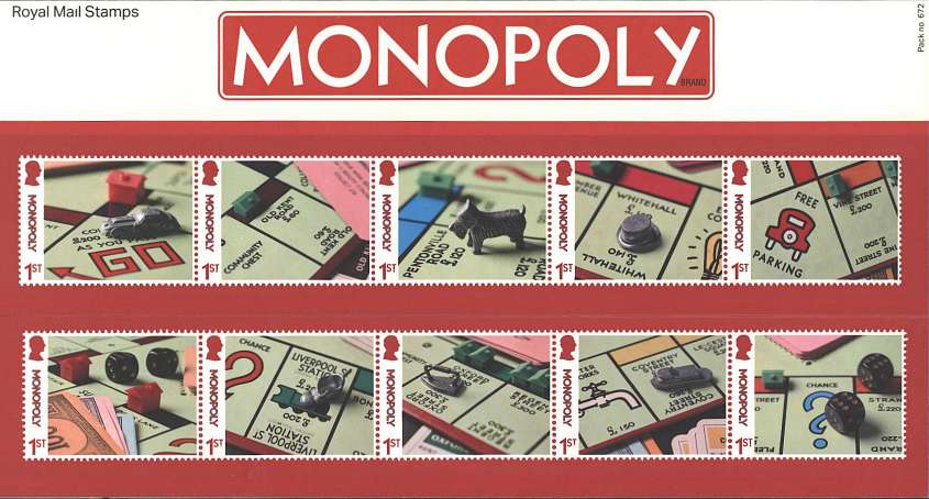 Stamp Image: view larger back view image for Monopoly<br/><br/>
Pack: 672