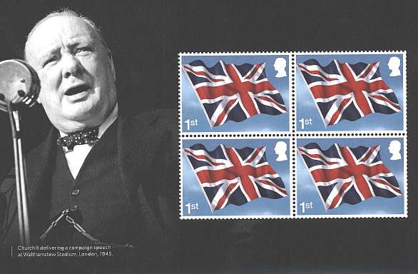 view larger image for SG 5204a (2024) - Churchill<br/>
Block of four from booklet