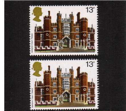 view larger image for SG 1057var (1978) - British Architecture - Historic Buildings the 13p stamp superb unmounted mint in two very distinct shades of BROWN