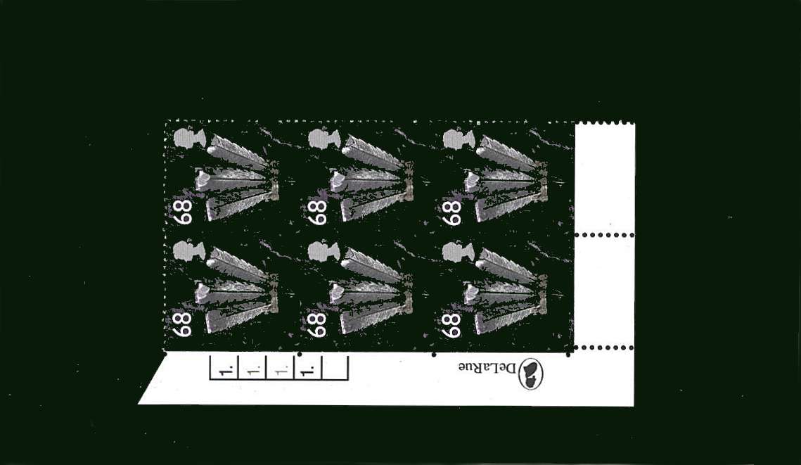 view larger image for SG W88 (2002) - 68p Muticoloured<br/>in a superb unmounted mint cylinder block of six showing Cylinder 1DOT 1DOT 1DOT 1DOT 1DOT