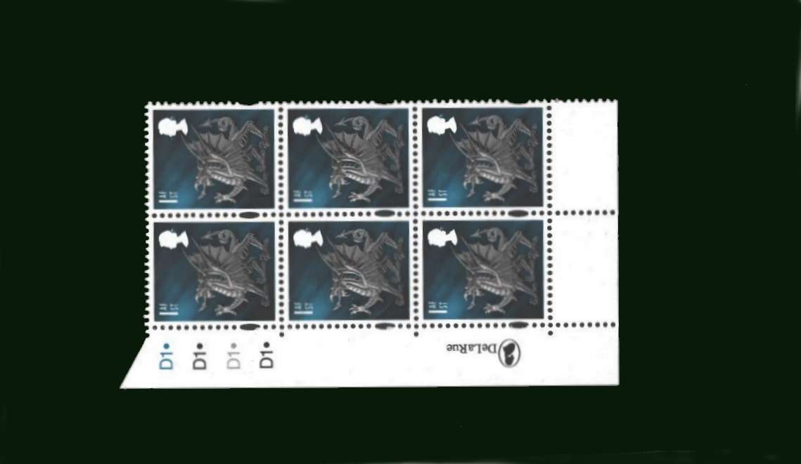 view larger image for SG W99 (14 Oct 2003) - 1st Class<br/>in a superb unmounted mint cylinder block of six showing Cylinder D1DOT D1DOT D1DOT D1DOT