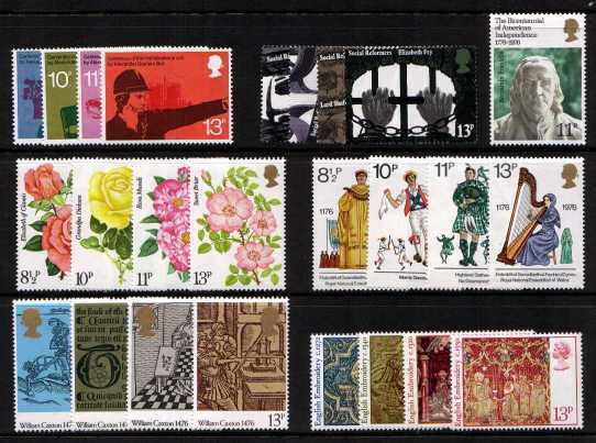 view larger image for Commemorative Year Sets -  (1976) - <BR/>
7 Sets - 25 stamps