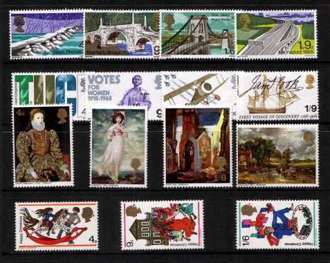 view larger image for Commemorative Year Sets -  (1968) - <BR/>
4 Sets - 15 stamps