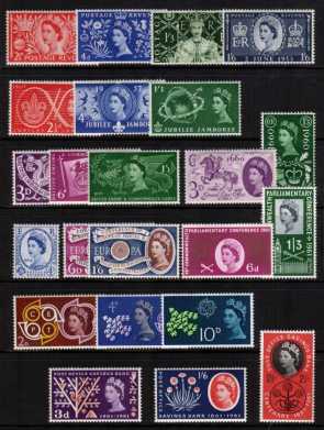 view larger image for Commemorative Year Sets -  (1953-1961) - <BR/>
9 Sets - 23 stamps
