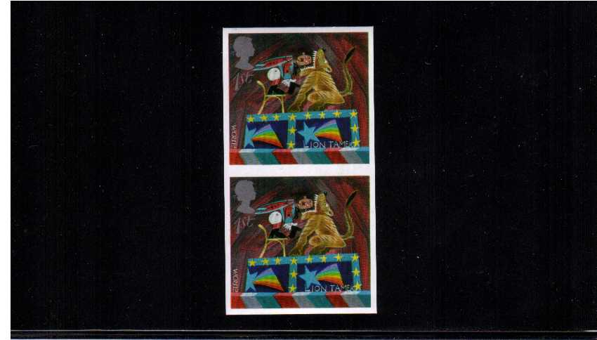 view larger image for SG 2276a (2002) - EUROPA - Circus the 1st Class stamp in a superb unmounted mint <b>IMPERFORATE</b> pair. SG Cat £1250
