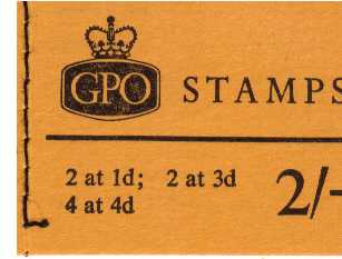 British Stamps QE II Stitched Pre Decimal Booklets Item: view larger image for SG N29p (1967) - 2/- Booklet<br/>PHOSPHOR - Dated July 1967<br/><b>QJK</b>