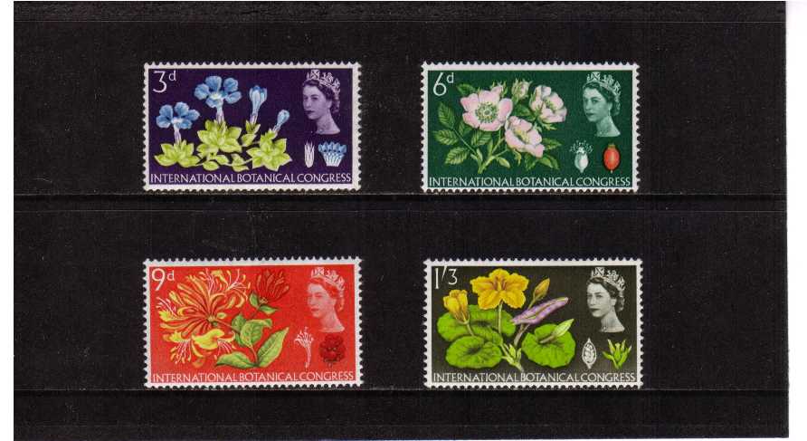 view larger image for SG 655p-658p (1964) - Botanical Congress PHOSPHOR set of four