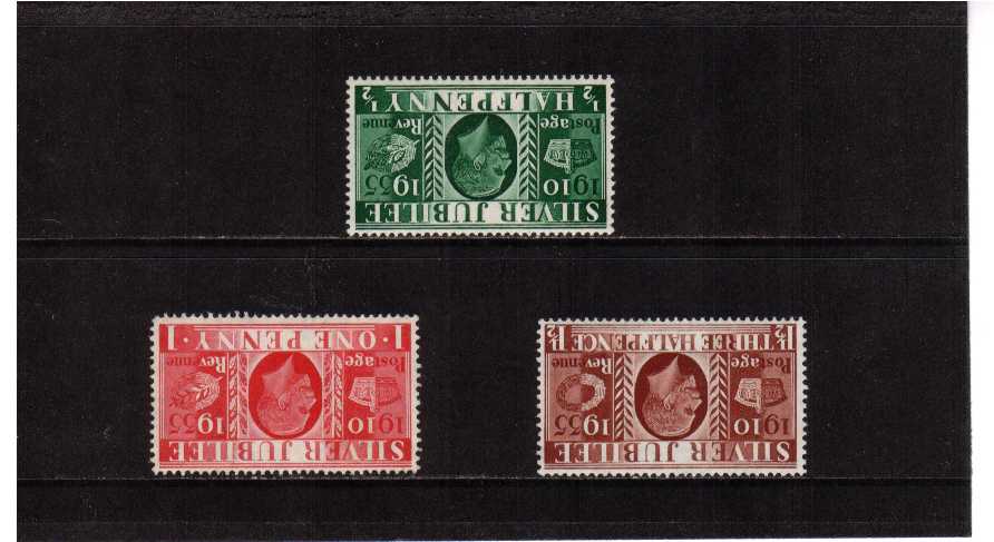 view larger image for SG 453Wi-455Wi (1935) - Silver Jubilee<br/>INVERTED WATERMARK set of three
