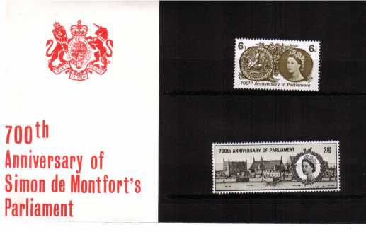 Stamp Image: view larger back view image for 700th Anniversary of Parliament