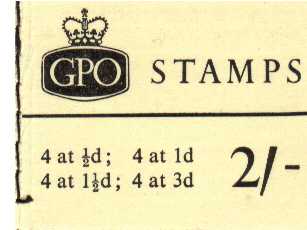 British Stamps QE II Stitched Pre Decimal Booklets Item: view larger image for SG N4p (1961) - 2/- Booklet <br/>PHOSPHOR<br/>Dated April 1961