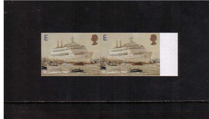 view larger image for SG 2449a (2004) - Ocean Liners - The 'E' value superb unmounted mint <b>IMPERFORATE</b> right side marginal horizontal pair. SG Cat £375