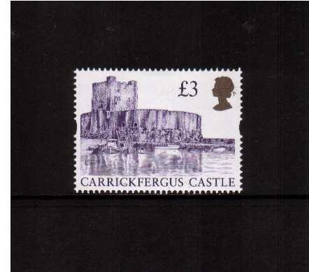 view larger image for SG 1995 (29 July 1997) - £3 Violet & Gold 'Gold Head' Castle - Printed by Enschedé