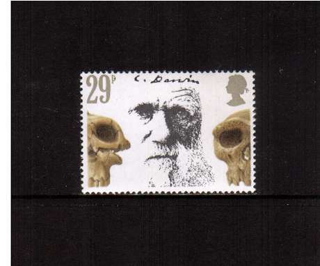view larger image for SG 1178 (1982) - 29p - Charles Darwin -  Prehistoric Skulls<br/>commemorative odd value