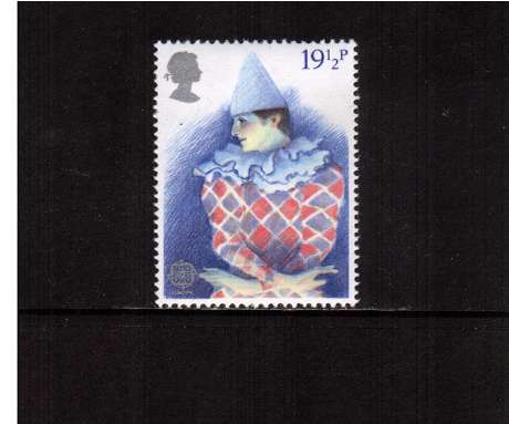 view larger image for SG 1184 (1982) - 19½p - EUROPA - Theatre  -  Harlequin<br/>commemorative odd value