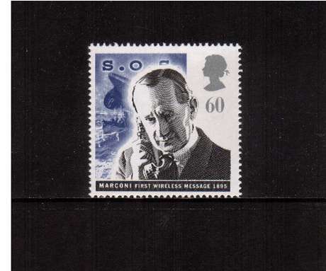 view larger image for SG 1890 (1995) - 60p - Pioneers of Communication - Marconi
<br/>commemorative odd value