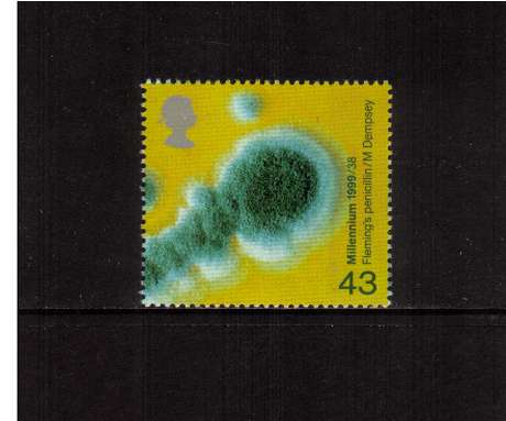 view larger image for SG 2082 (1999) - 43p - Millennium Series - Patients Tale - Penicillin Mould
<br/>commemorative odd value