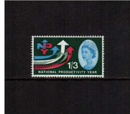 view larger image for SG 633 (1962) - 1/3d  National Productivity Year <br/>
commemorative odd value