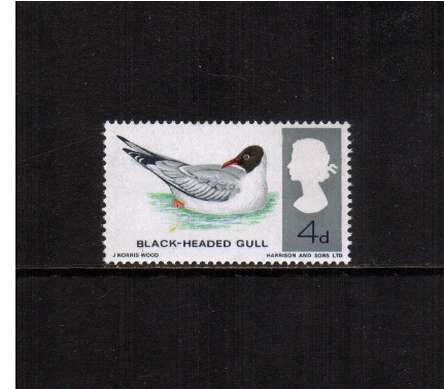 view larger image for SG 696 (1966) - 4d British Birds
<br/>
Black-headed Gull<br/>
commemorative odd value