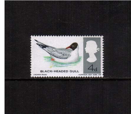 view larger image for SG 696p (1966) - 4d British Birds
<br/>Black -headed Gull
<br/>
PHOSPHOR - commemorative odd value
