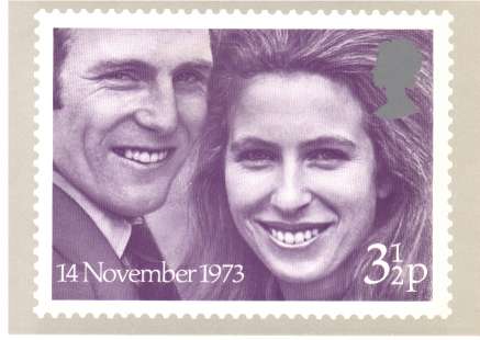 view larger image for PHQ No.4 (1973) - Royal Wedding - Anne - Mark<br/>Single card complete set of one